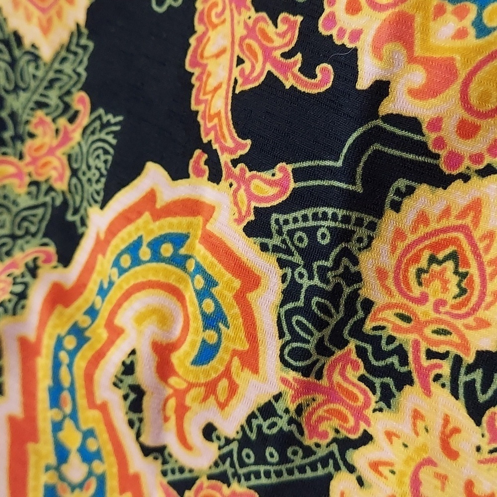 LULAROE Orange and Black Lindsey Tunic Size M - Picture 5 of 6